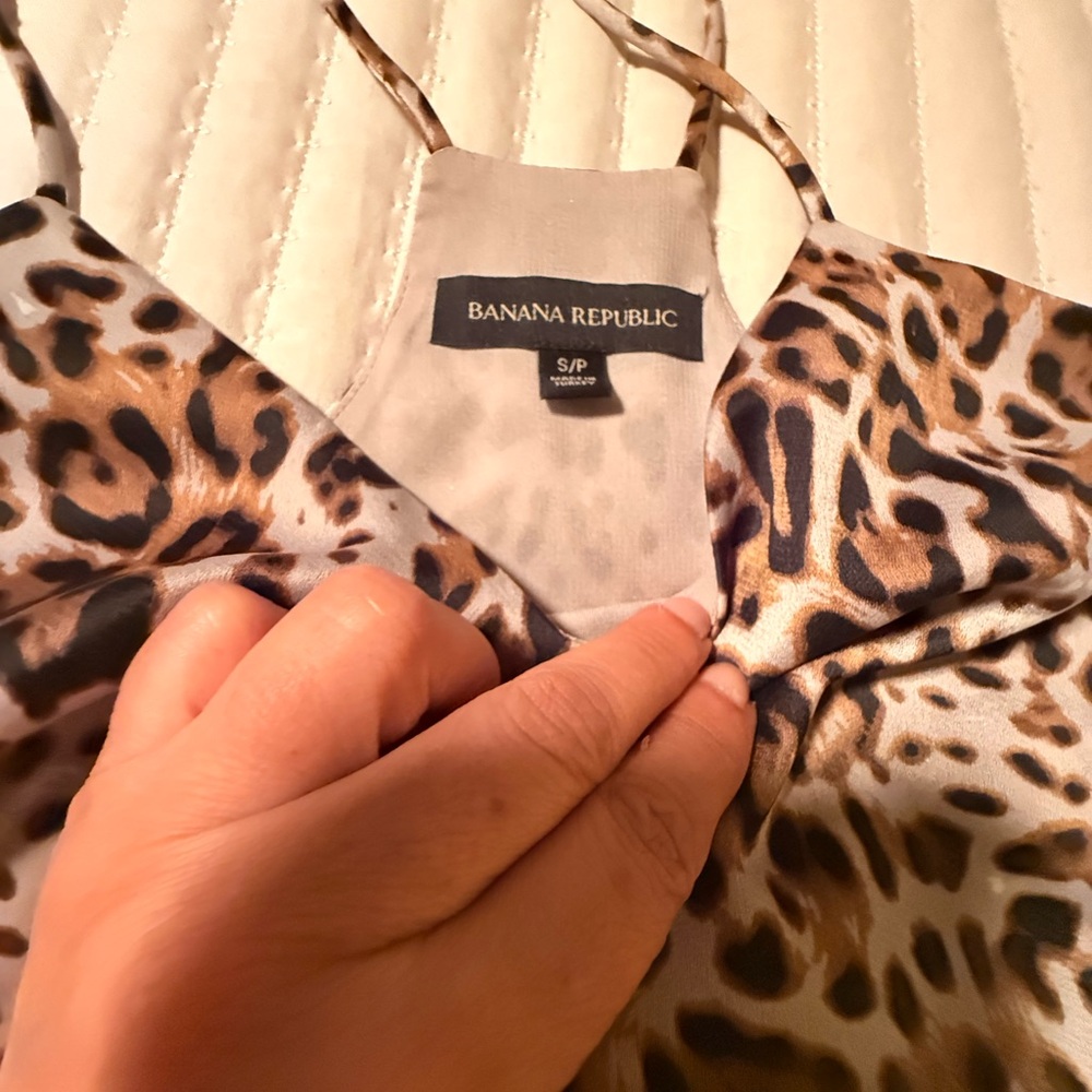 Banana Republic Leopard Print looking Silk Cami - Brown/Tan/Black